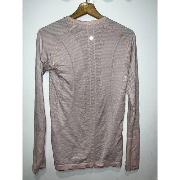 Lululemon Pink Long Sleeve Performance Top With Thumbholes Womens size 6 - Picture 4 of 7